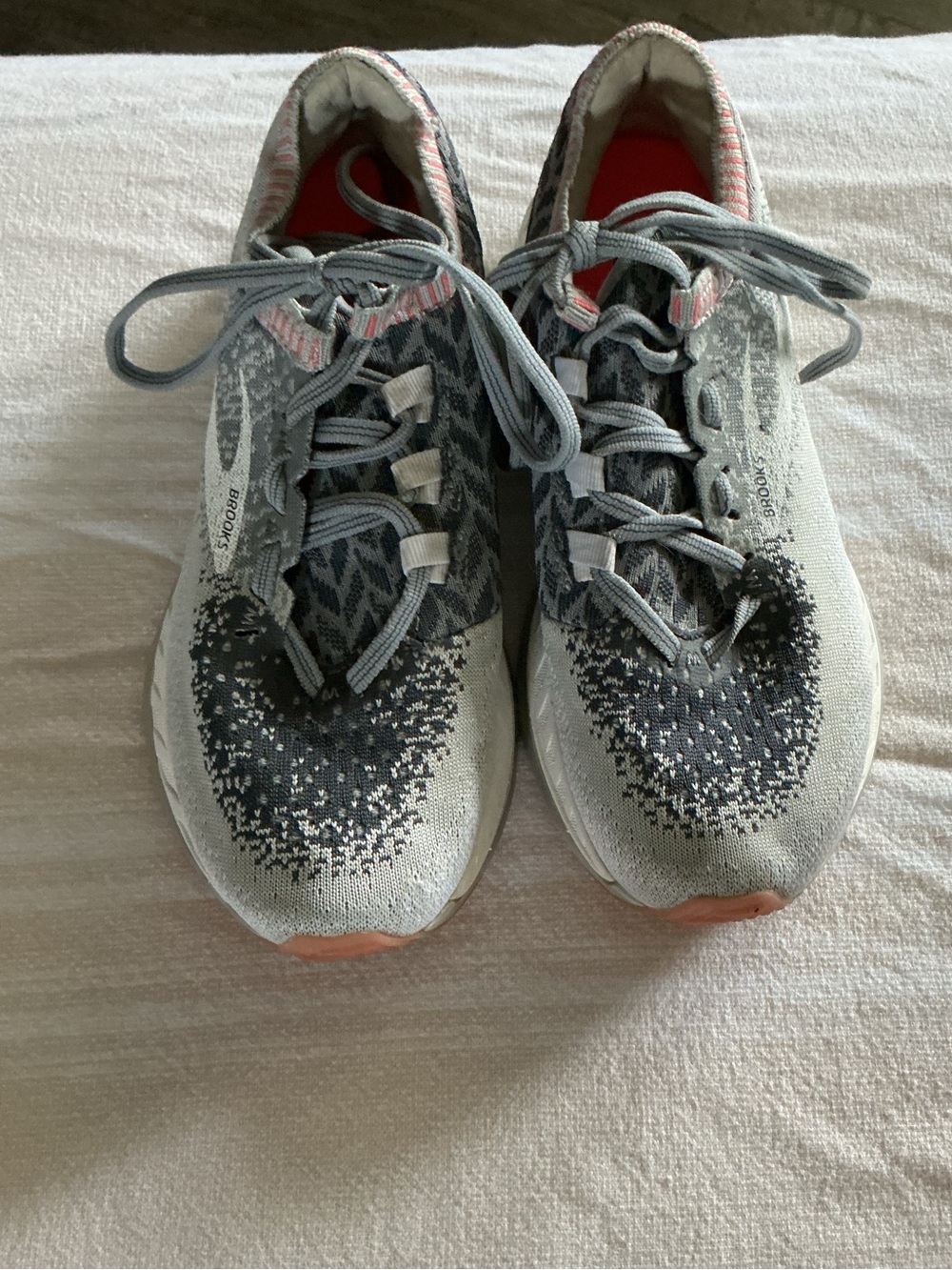 Brooks Women's Gray and Coral Athletic Running Shoes